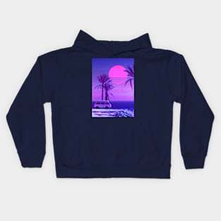 Sunset beach vibes Kids Hoodie